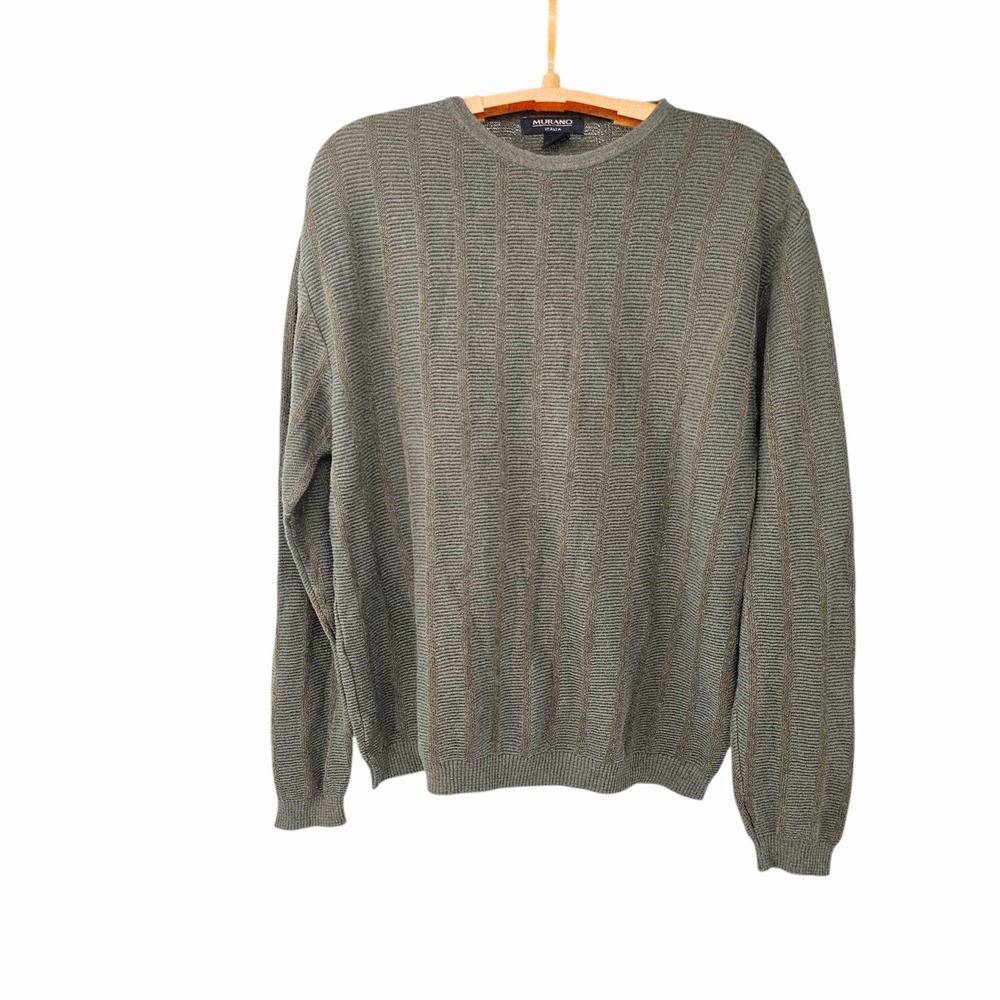 Vintage 90's Italia Sweater Large Tight Knit Long Sleeve Made‎ In Italy